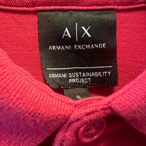 Armani Exchange Vibrant Red Polo Shirt - Picture 2 of 5